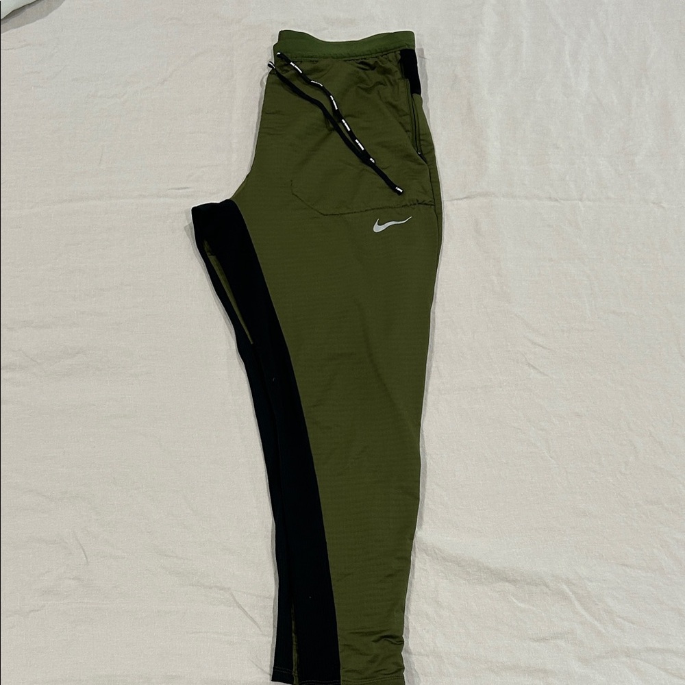Nike Green and Black Joggers